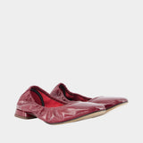 Nina ballet flats - Rouje - Leather - Bordeaux