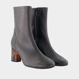 Loula ankle boots - Rouje - Leather - Black