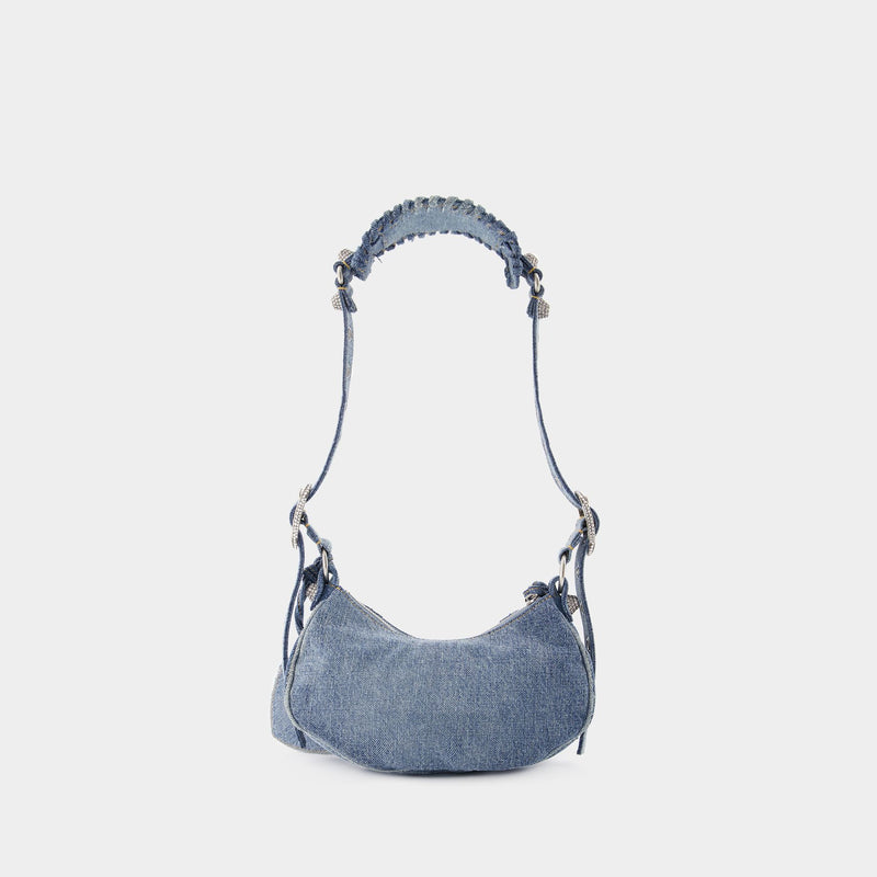 Le Cagole XS Shoulder Bag - Balenciaga - Denim - Blue