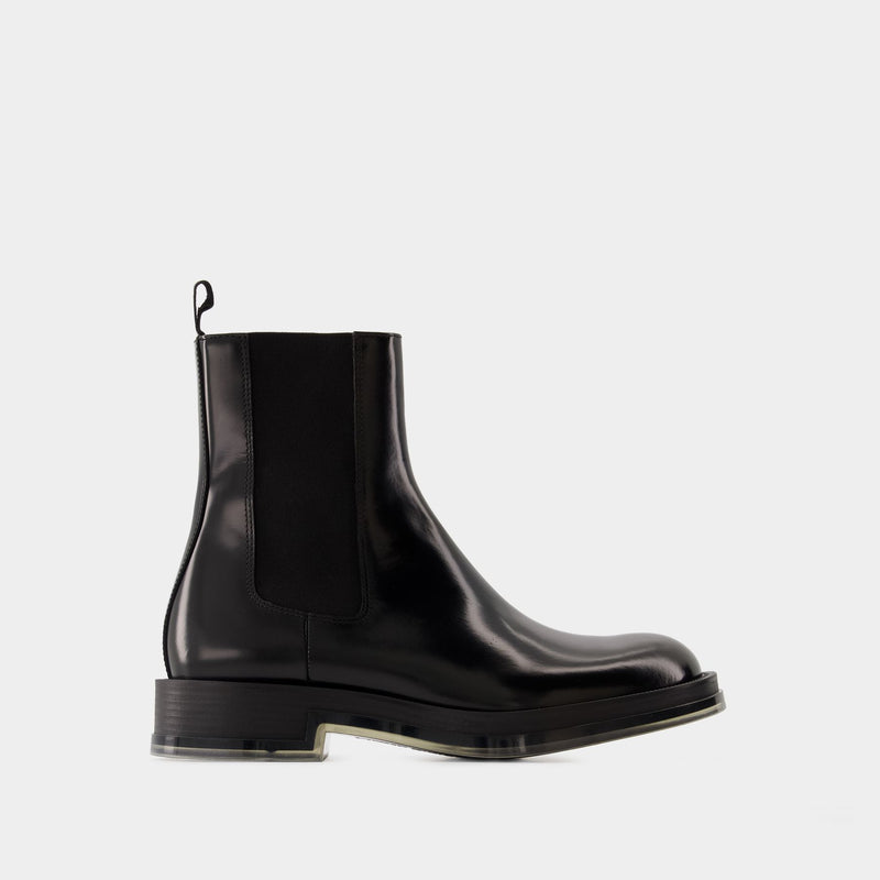 Float Chelsea Ankle Boots - Alexander McQueen - Leather - Black