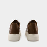 Oversized Sneakers - Alexander McQueen - Leather - Khaki