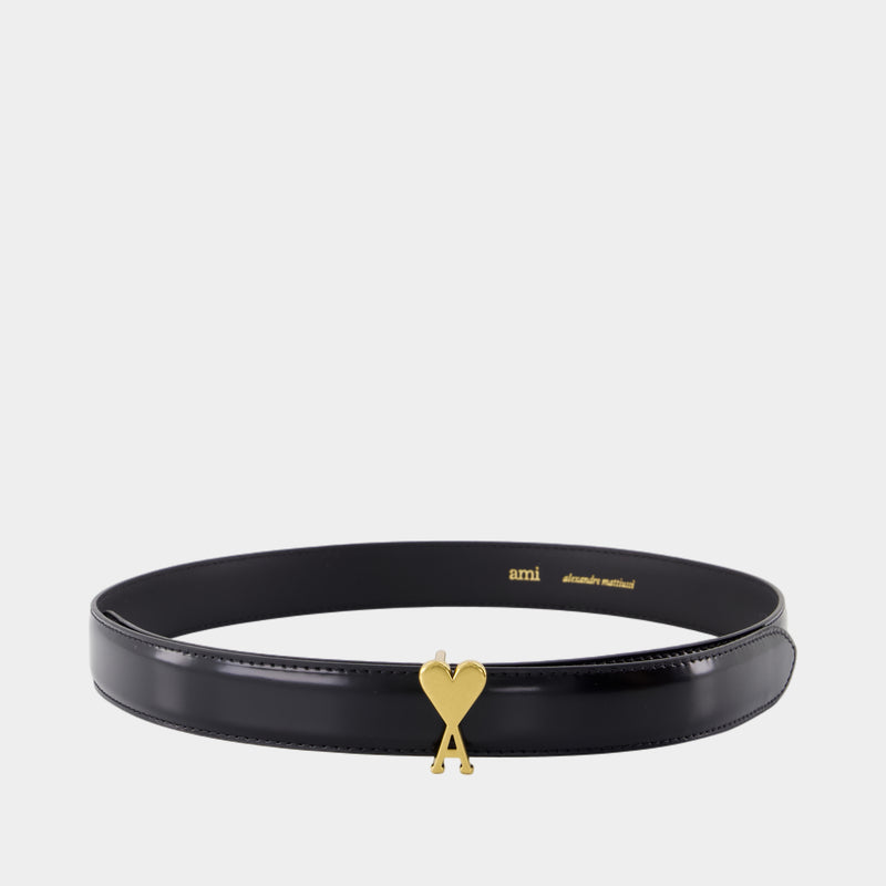 Belt Adc 25 - AMI Paris - Leather - Black