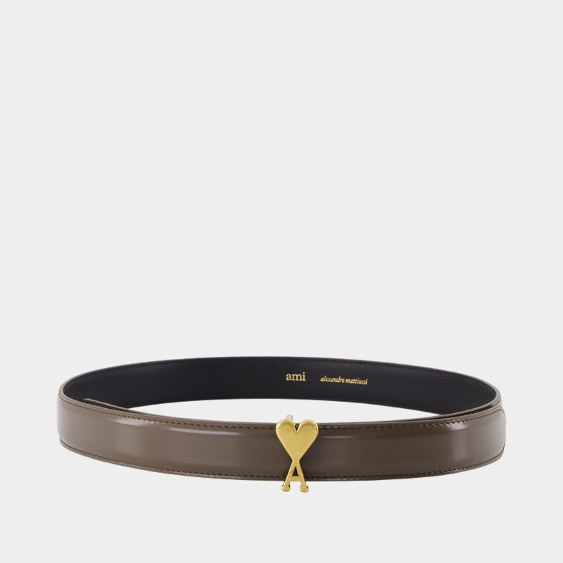 Adc Belt 25- AMI Paris - Leather - Brown