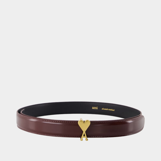Adc Belt 25 - AMI Paris - Leather - Burgundy