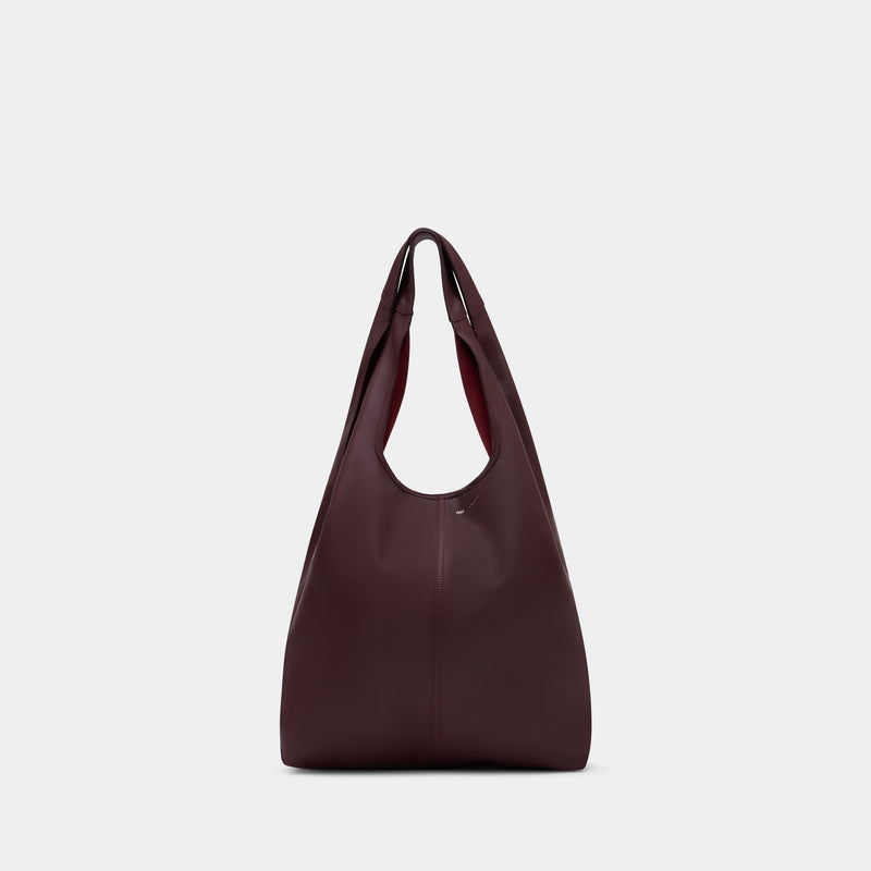 Etienne Shopper Bag - AMI Paris - Leather - Burgundy