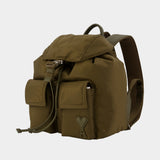Marcel Small Rucksack - AMI Paris - Nylon - Khaki