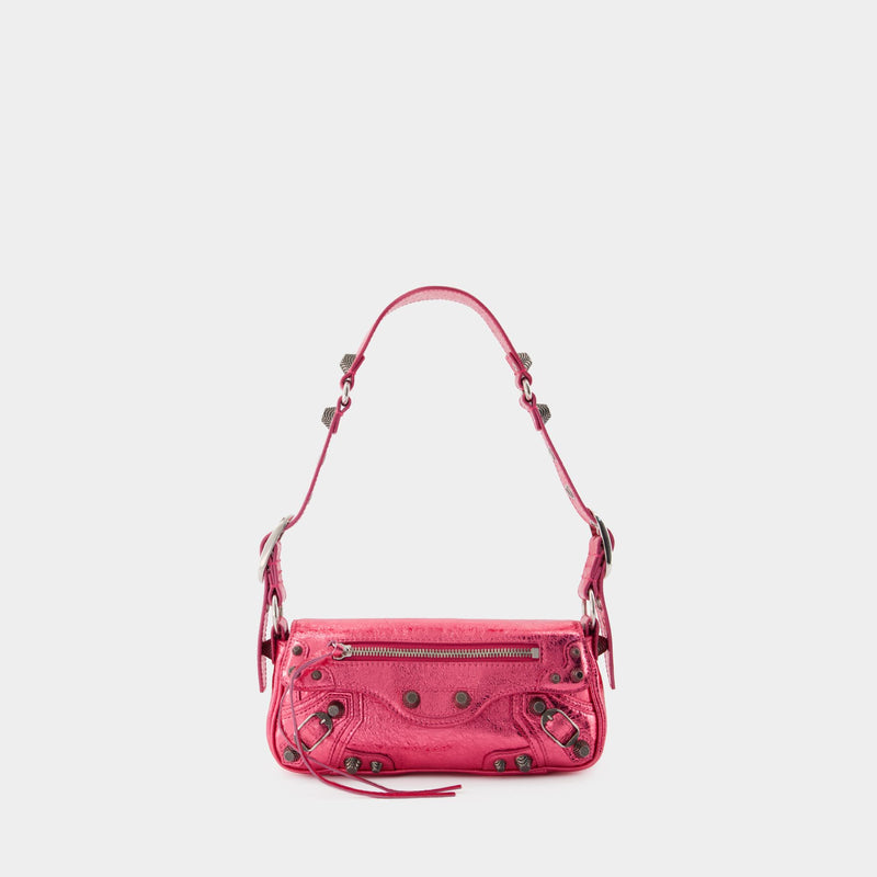 Balenciaga Le Cagole Sling XS粉色皮质斜挎包