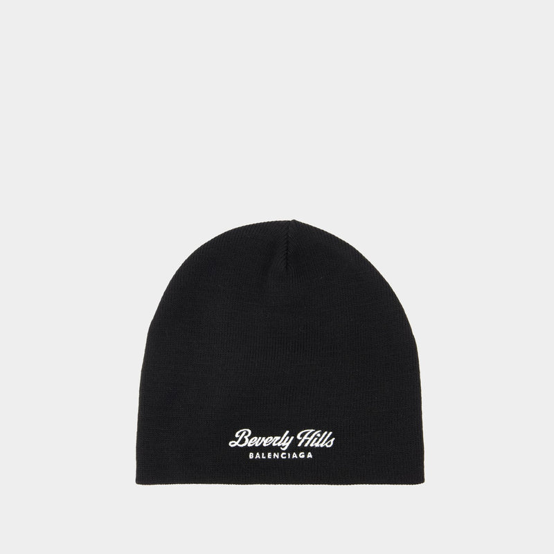 Balenciaga Beverly Hills Beanie 黑色/白色羊毛帽