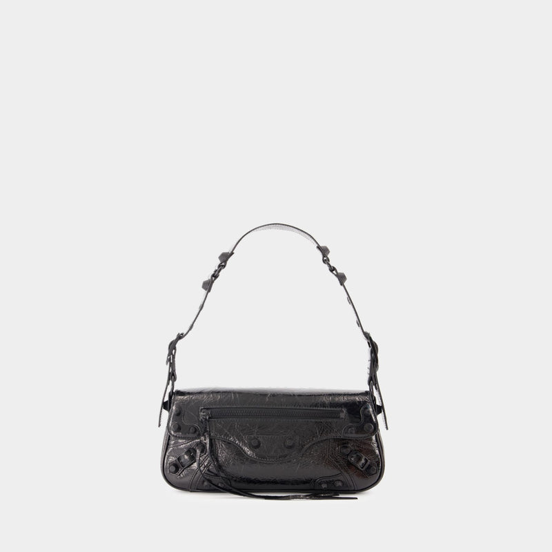 Balenciaga Le Cagole Sling S 黑色皮质单肩包