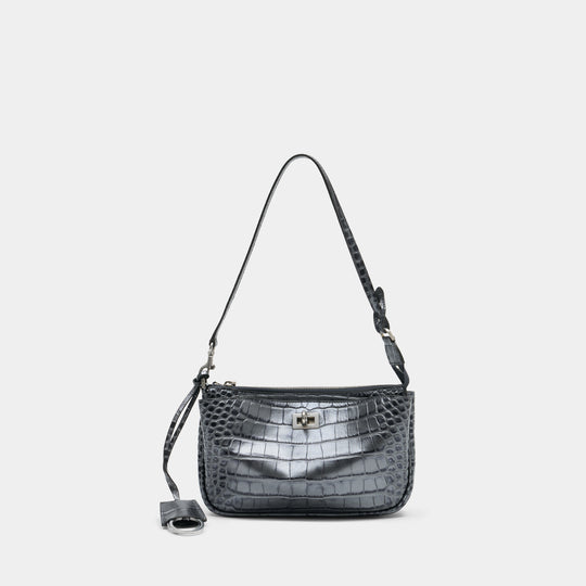 Rodeo Sling Shoulder Bag - Balenciaga - Leather - Grey
