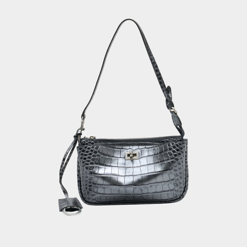 Rodeo Sling Shoulder Bag - Balenciaga - Leather - Grey