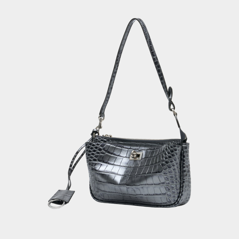 Rodeo Sling Shoulder Bag - Balenciaga - Leather - Grey