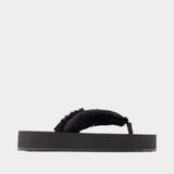 Jet Lag Micro Sandals – Balenciaga – Satin – Black