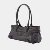 Le City East West Shoulder Bag - Balenciaga - Leather - Black