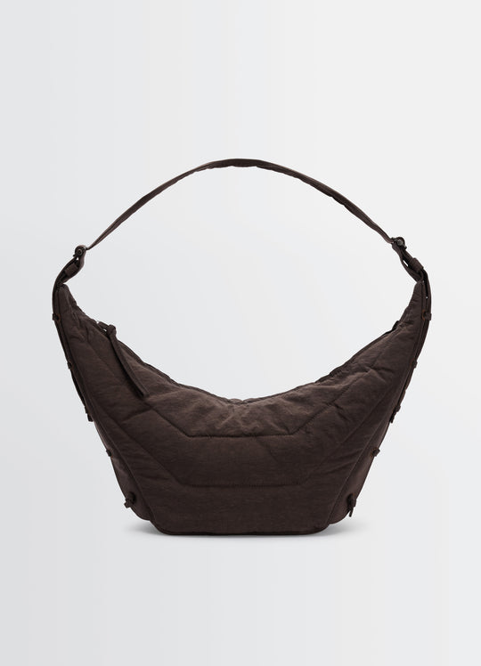 Medium Soft Game Shoulder Bag - Lemaire - Nylon - Dark Chocolate