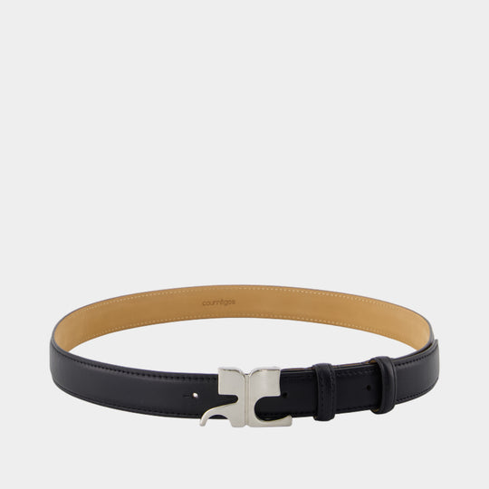 Ac 25mm Belt - Courreges - Leather - Black