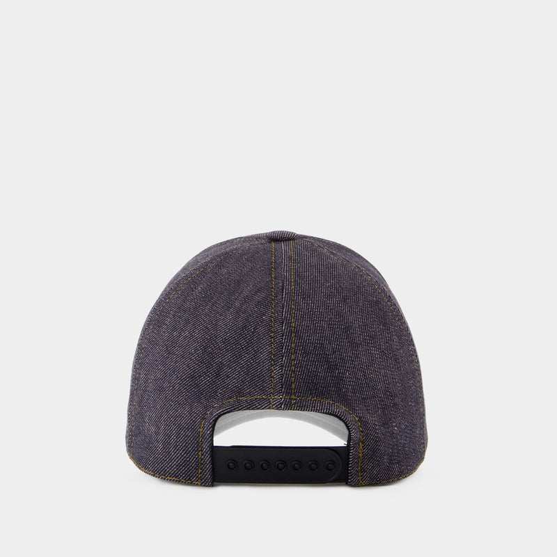 Signature Denim Cap - Courreges - Cotton - Grey