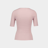 Solar Ss Sweater - Courreges - Cotton - Pink