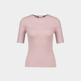 Solar Ss Sweater - Courreges - Cotton - Pink