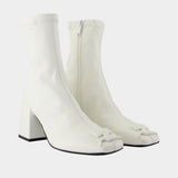 Reedition Ankle Boots - Courreges - Leather - White