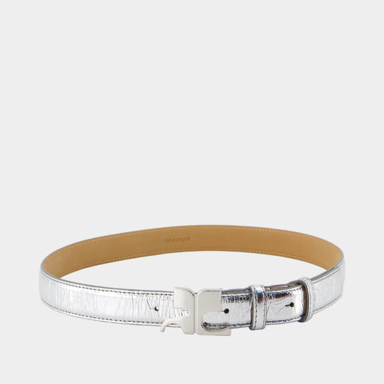 Ac 25mm Belt - Courreges - Leather - Silver
