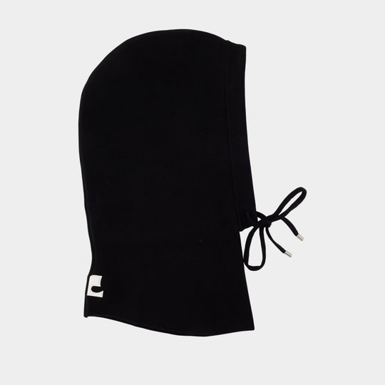 Merino Balaclava - Courreges - Wool - Black