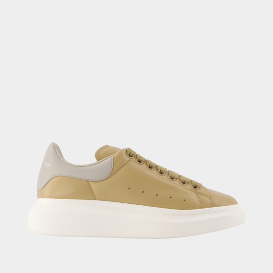 Oversized Sneakers - Alexander McQueen - Leather - Beige