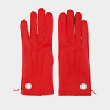 Gloves - AMI Paris - Leather - Red