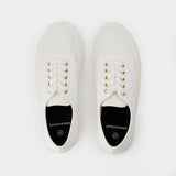Lace Up 白色棉质运动鞋