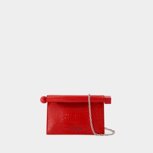 La Petite Pochette Rond C Clutch - Jacquemus - Leather - Red