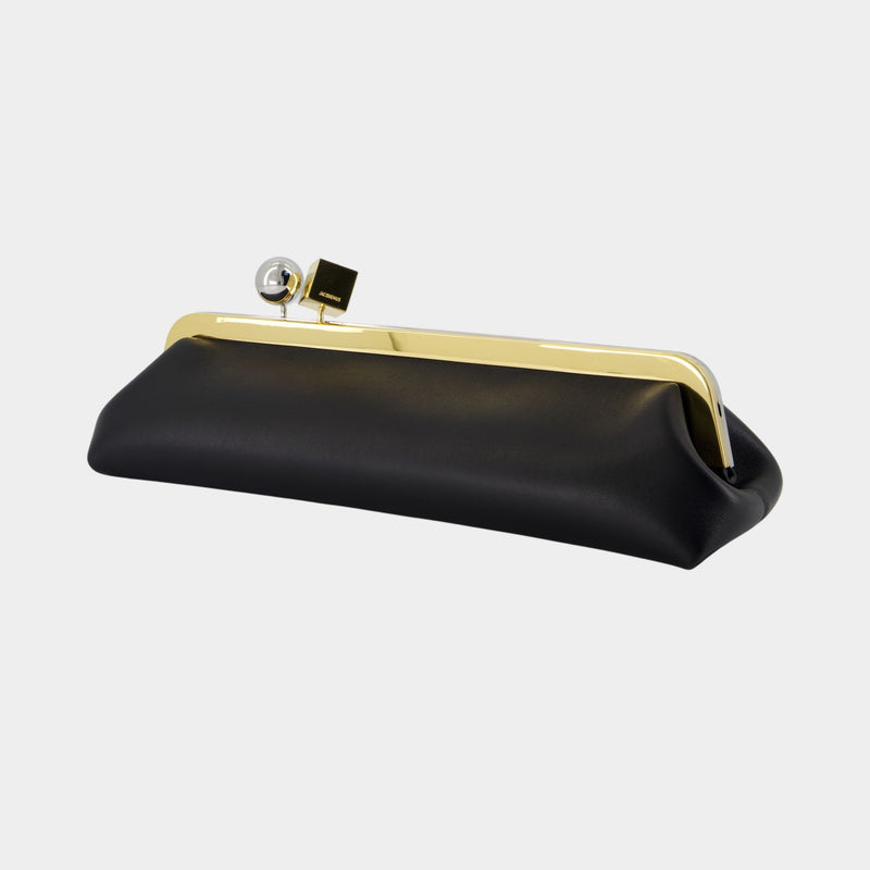 La Pochette Salon 黑色皮制单肩包