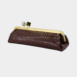 La Pochette Salon 棕色皮制单肩包