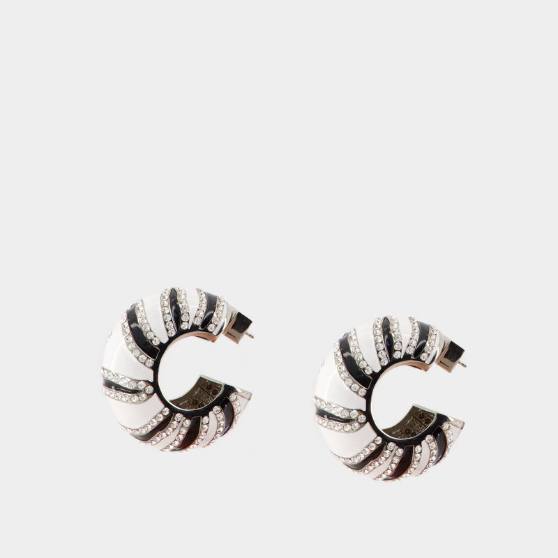 Les Boucles Zebra黑色金属耳饰