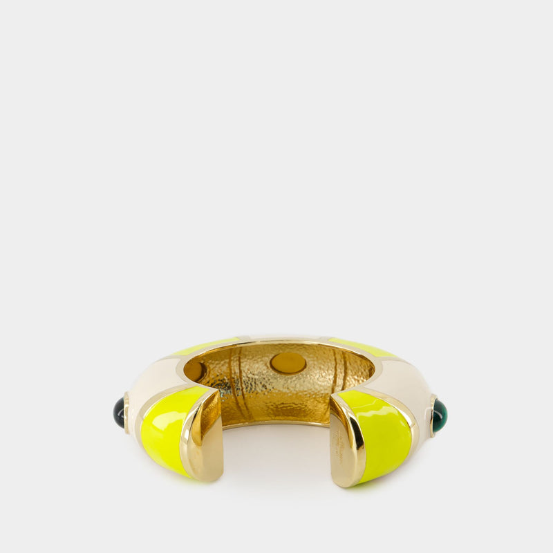 Le Bracelet Rayures白色金属手环手链