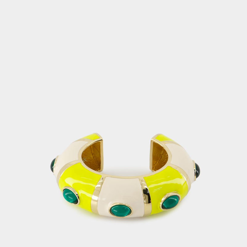 Le Bracelet Rayures白色金属手环手链