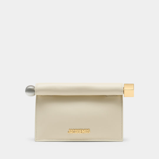 La Petite Pochette Rond Carré - Jacquemus - Leather - Ivory