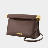 Le Sac Rond Carre - Jacquemus - Leather - Brown