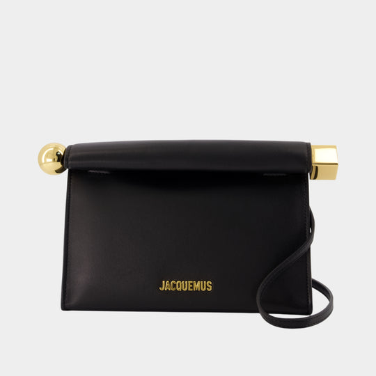 Le Sac Rond Carre - Jacquemus - Leather - Black