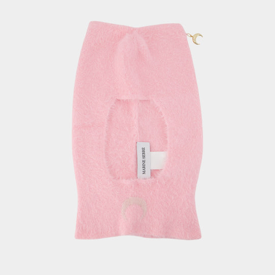 Fluffy Balaclava - Marine Serre - Wool - Pink