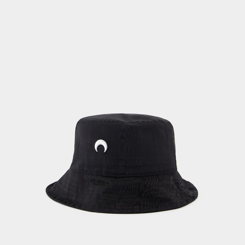 Moire Bucket Hat - Marine Serre - Cotton - Black