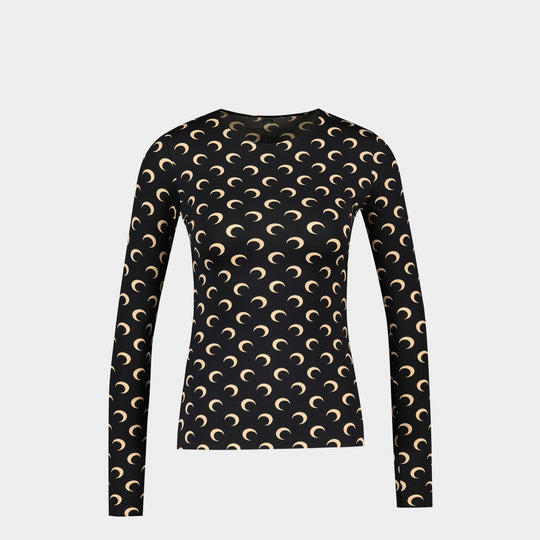 Regenerated Aom Second Skin Top 黑色合成材质紧身上衣