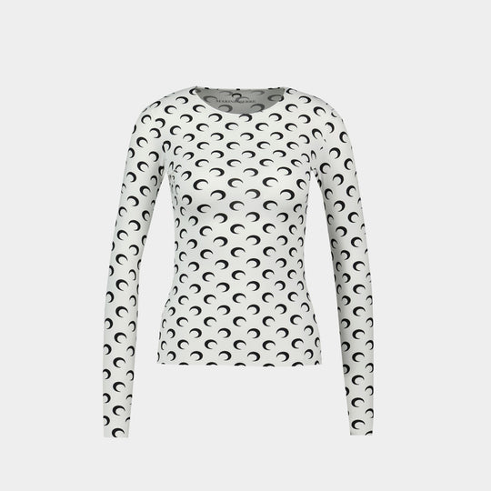 Moon Jersey Second Skin白色合成材质T恤