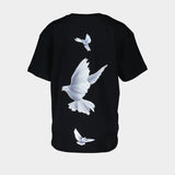 Freedom Doves 3D T-Shirt - 3.PARADIS - Cotton - Black