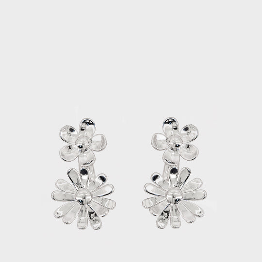 Daisy Wild Statement Earrings - Marc Jacobs - Metal - Silver