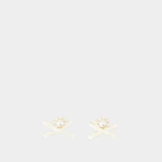 Petite Daisy Earrings - Simone Rocha - Synthetic - White
