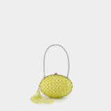 Oval Crystal Chain Clutch - SELF PORTRAIT - Synthetic - Yellow