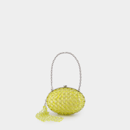 Oval Crystal Chain Clutch - SELF PORTRAIT - Synthetic - Yellow