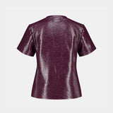 Ss T-Shirt - Courreges - Vinyl - Burgundy