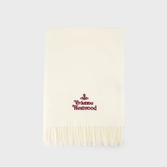 30x180 Scarf - Vivienne Westwood - Wool - White