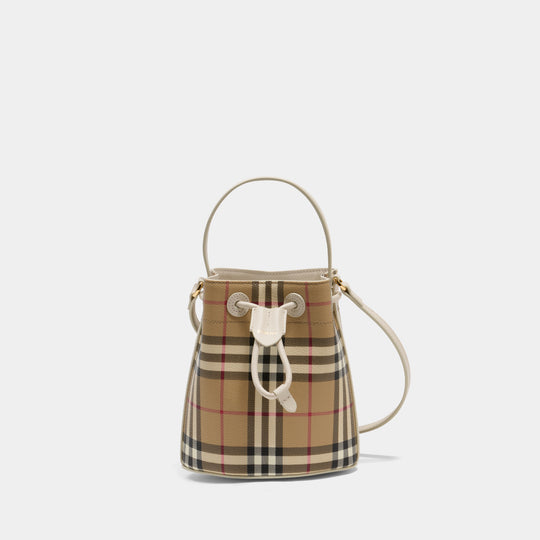 Ll Mini Drawstring Dfc Shopper Bag - Burberry - Synthetic - Multicolor